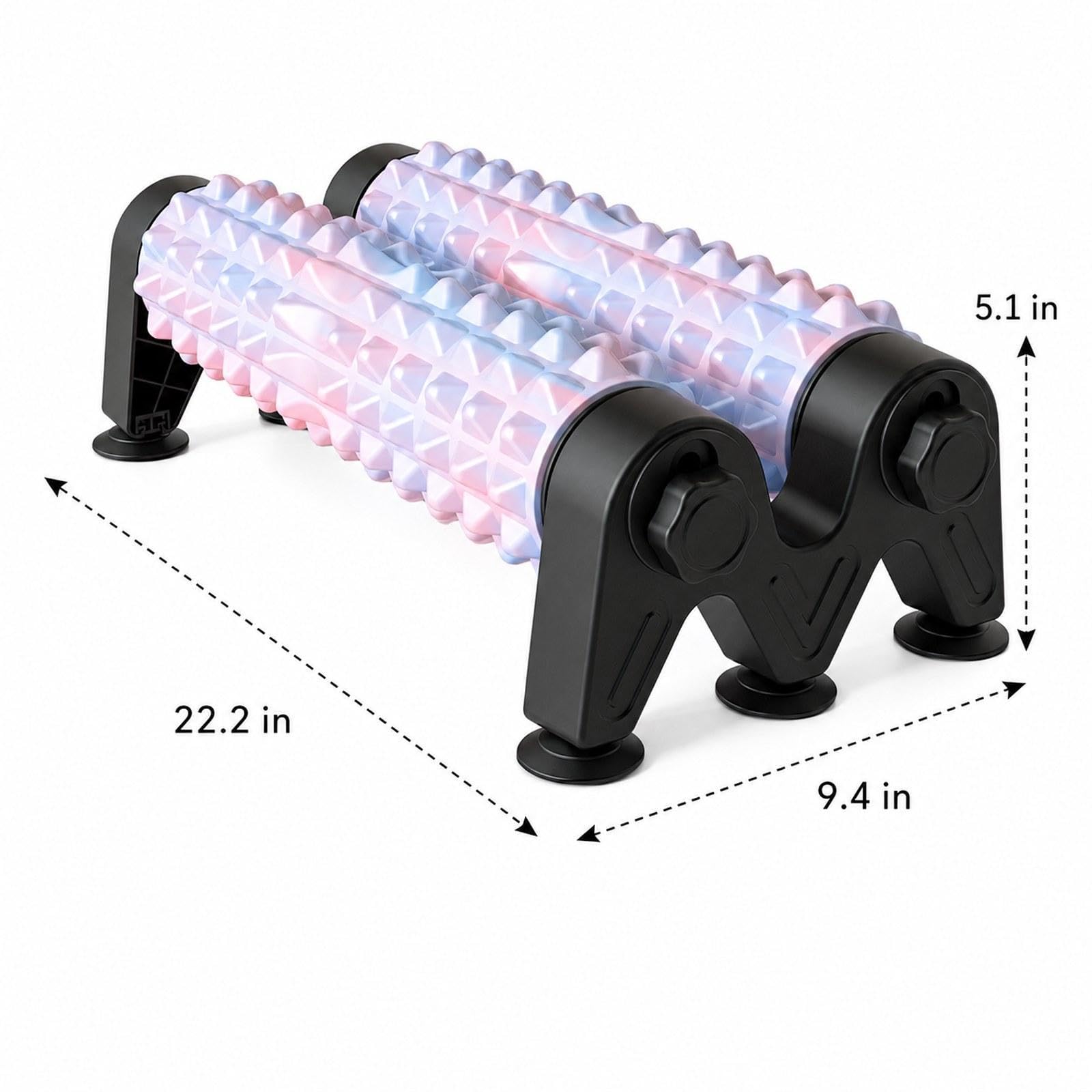 Fitness Roller Foam Massage Pilates Trainingsblock mit Stabiler Dreiecksunterstützung Und Saugfuß für Dehnübungen Muskellockerung Heimtraining