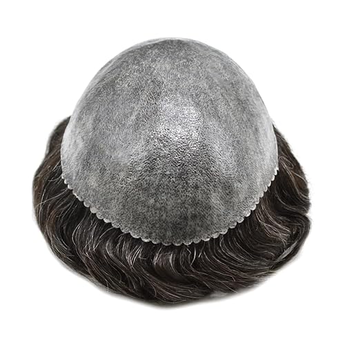 Miniatura 10 de Sistema de pelo para hombre Toupee para hombre, piezas de cabello, sistema de reemplazo de piel polivinílica tupé para hombres Protesis Capilar para