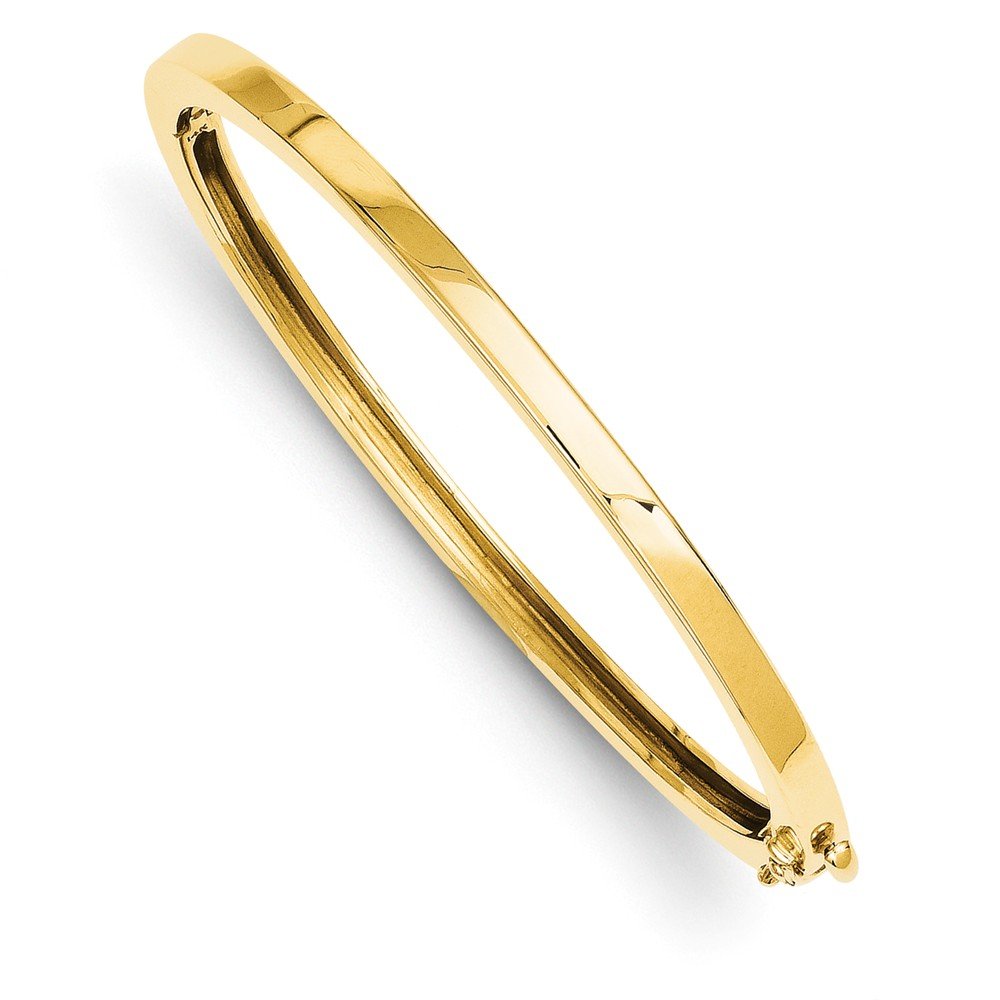 Core Gold 14k 3 6mm Polished Solid Hinged Bangle