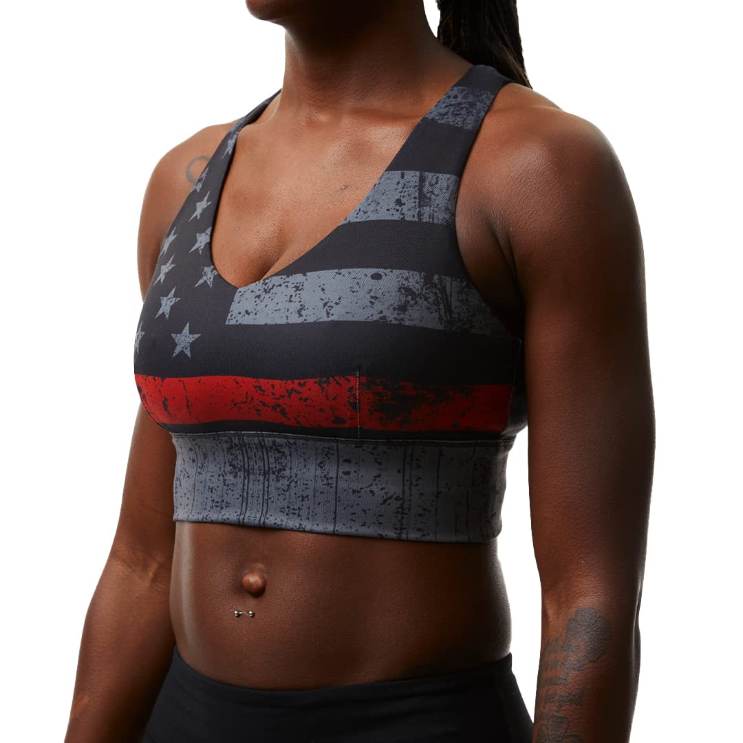 Born Primitive X-Factor Sports Bra – High Support Workout Bra for Women – Comfortable Bra Top with Cross Back – Crop Top Bra