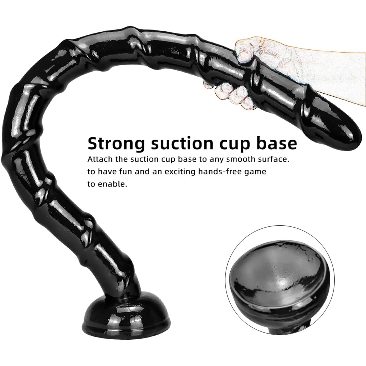 Dildo Anale XXL Super Lungo 85 Cm Fallo Realistico Con Base A Ventosa Per Principianti Anali, Plug Anale In Silicone Butt Plug Ano Vaginale Masturbazione Grande Giocattolo Anale, Nero
