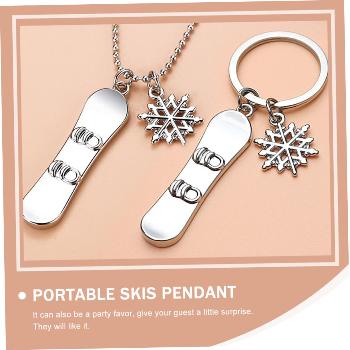 20pezzi Portachiavi Ciondolo Decorativo Per Appassionati Sport Invernali Design e Portatile Per Compleanni e Speciali