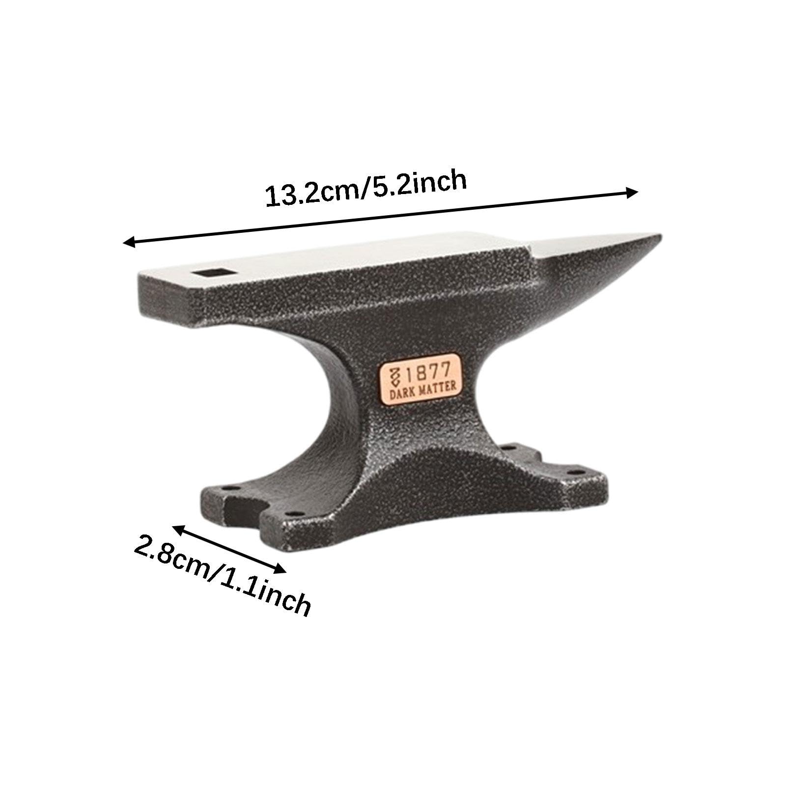 TISHITA Anvil Blocca Mini Corno Banco Solido per Gioielli Strumento Orafo per Modellare Metalli Base Fissa per Artigianato Adatto per Laboratorio Creazione Gi, Senza Base