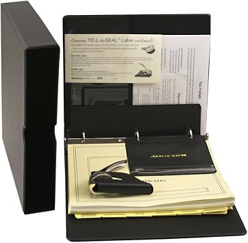 LLC Kit with Limited Liability Company Records Binder, Company Seal, Printed Membership Certificates with Full-Page Stubs, Blank Minute Paper and More, from Blumberg Black Beauty Model (Black)