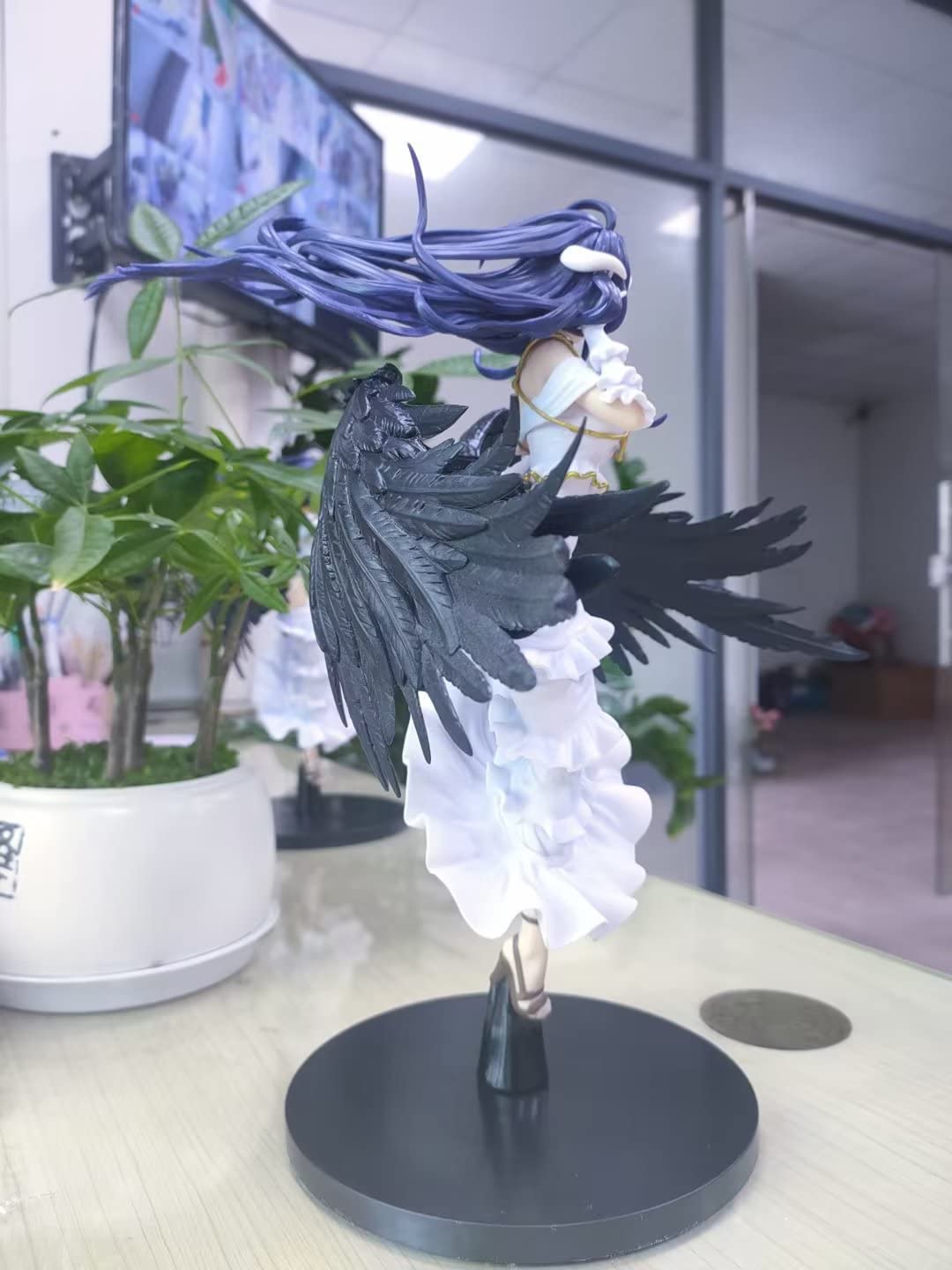 Figura de anime Girl de 30 cm, ?ltima edici?n limitada de anime japon?s, Overlord IV Albedo Wing Girl Overlord Albedo So-bin, figura de acci?n para NFsgVCGJos, modelo coleccionable, mu?eca de juguete,
