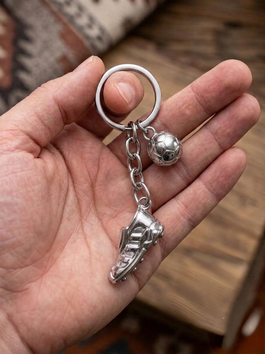 Affordable Keychains Metal Football with Shoe 3D Keychain For Sports Lovers-image-13