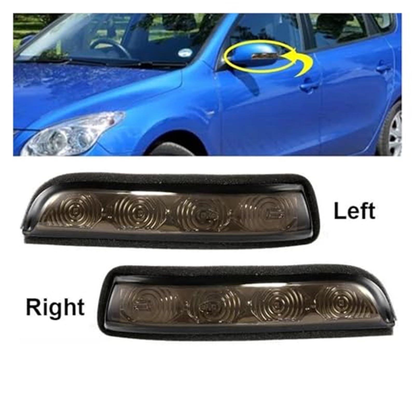 Dla Hyundai, dla I30 2009-2012 LED boczna lampka kierunkowskazu na lusterko wsteczne lampka kierunkowskazu samochodu lewego prawego lampka sygnalizacyjna światło cofania Światło kierunkowskazu