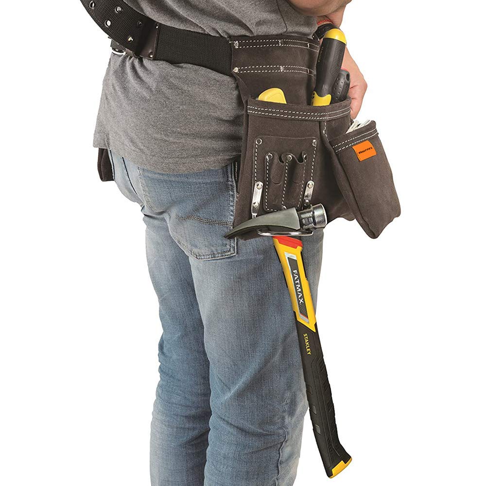 VEVOR Tool Belt With Suspenders, 19 Pockets, 29-54 Inches Adjustable Waist Size, Tool Belts For
