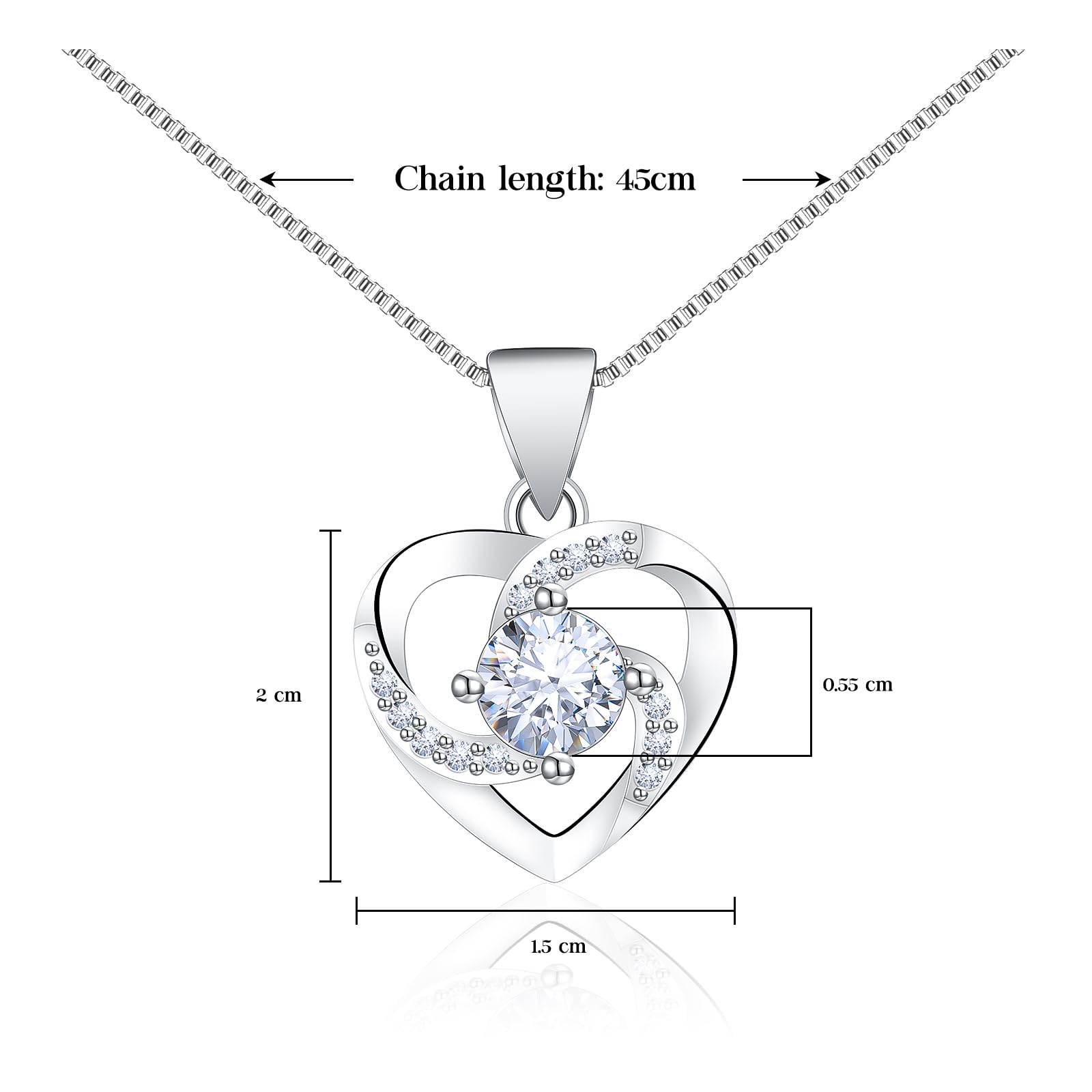 BOCHOI Collar Mamá, Regalo Día de la Madre Cumpleaños Collana d'amore Plata
