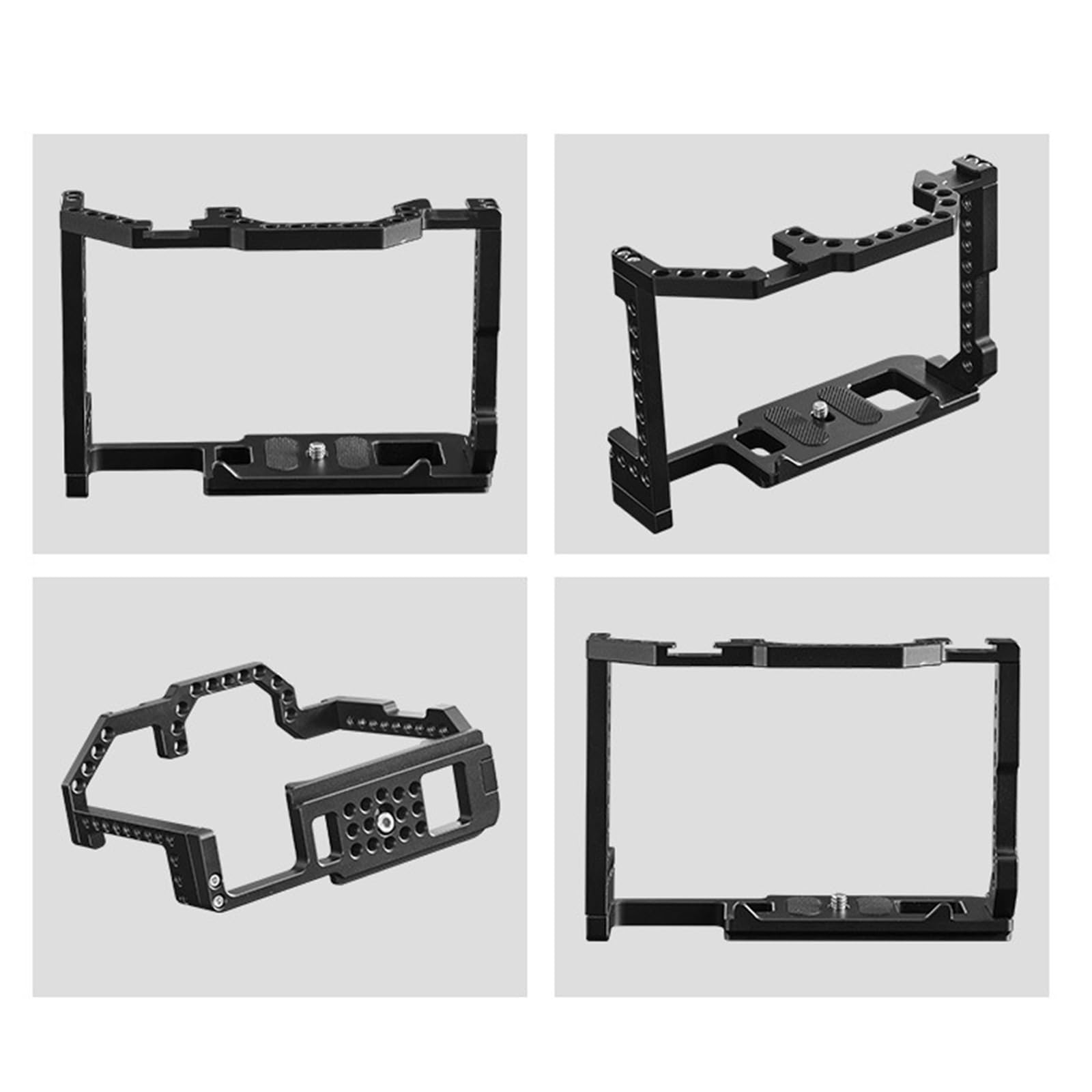 Gabbia professionale per fotocamera con doppi punti di montaggio antiscivolo in silicone grip per EOS70D 80D 90D migliora le protezioni DSLR Camera Cage