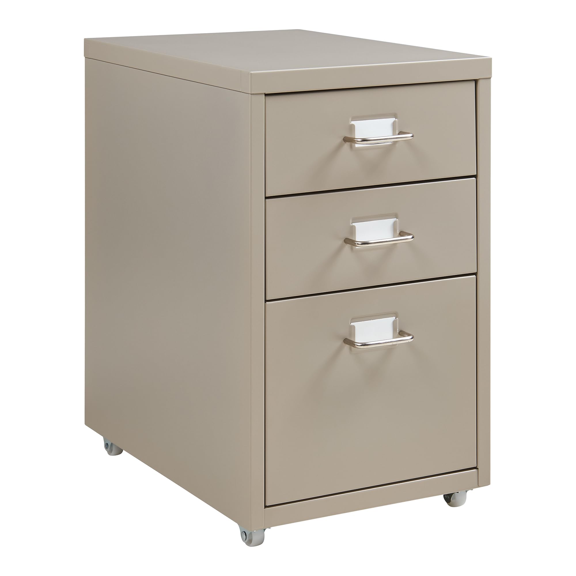 Caisson Bureau Métallique 3 Tiroirs Avec Serrure – [en.casa] Gris, 103x45x62 Cm, Porte-étiquettes