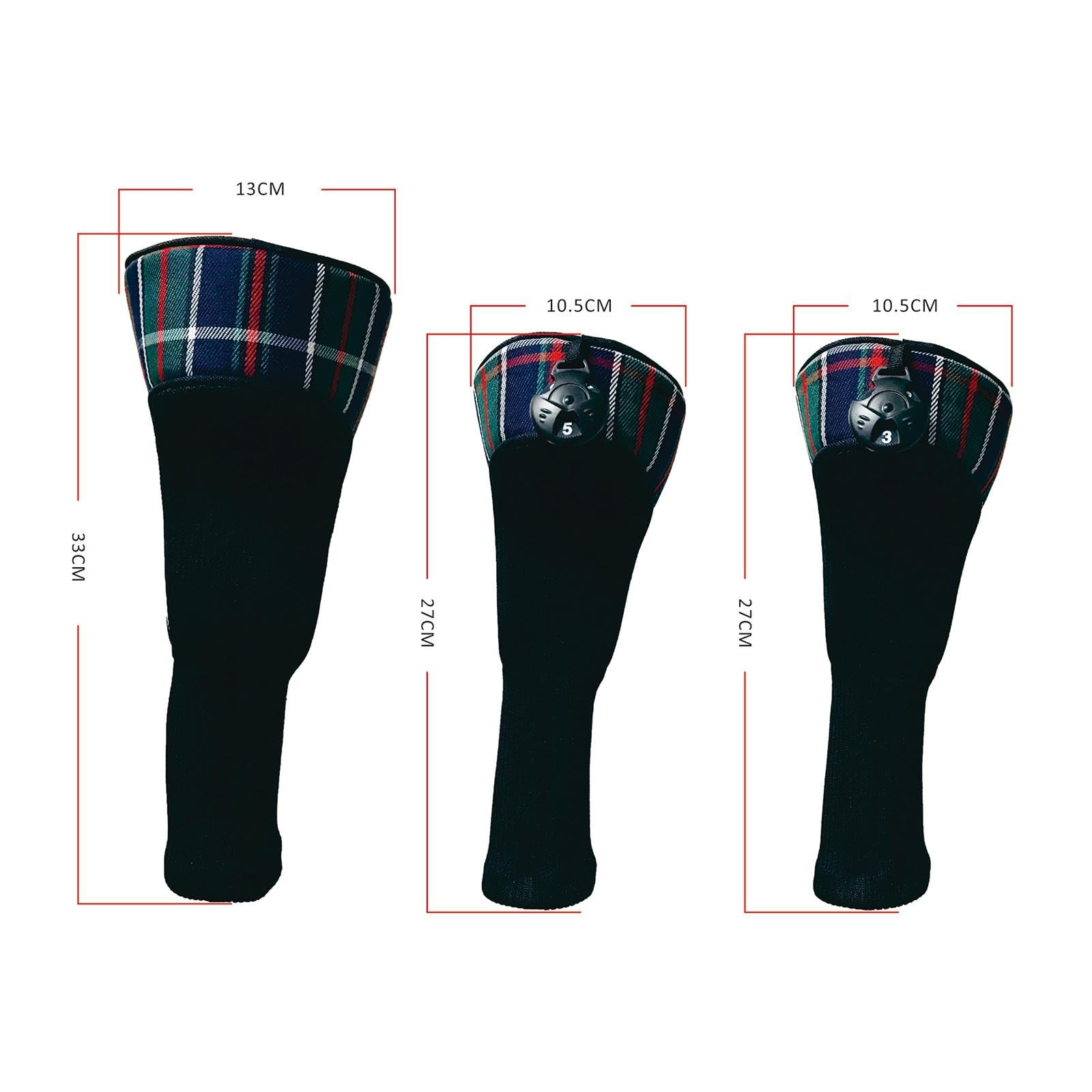 dailymall Copri-Testata per Mazza da Golf Copri-Guaine in Legno da Fairway Copertura Protettiva 1 3 5 7 X 460cc