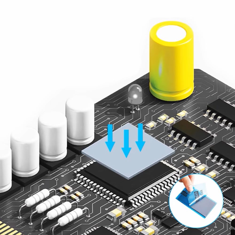 Feuille de Silicone à Haute conductivité Thermique (oxyde d'aluminium) - 8,5 W/MK - Dissipateur Thermique for Cartes Graphiques et Circuits imprimés (1 pièce)(1.5mmx200x400 mm)