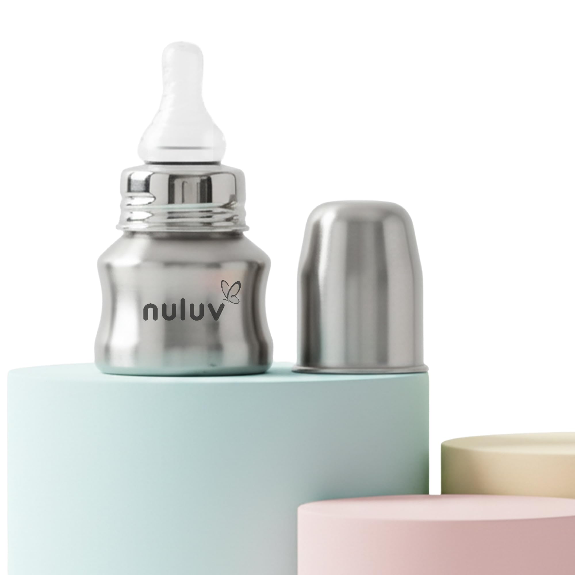 Nourish+ Stainless Steel Feeding Bottle, Food Grade 304 SS, Anti-Colic Silicone Nipple, BPA Free, Plastic Free and Leak-Resistant Baby Bottle, for Babies 0+ Months, Easy to Clean, 60ml-image-16