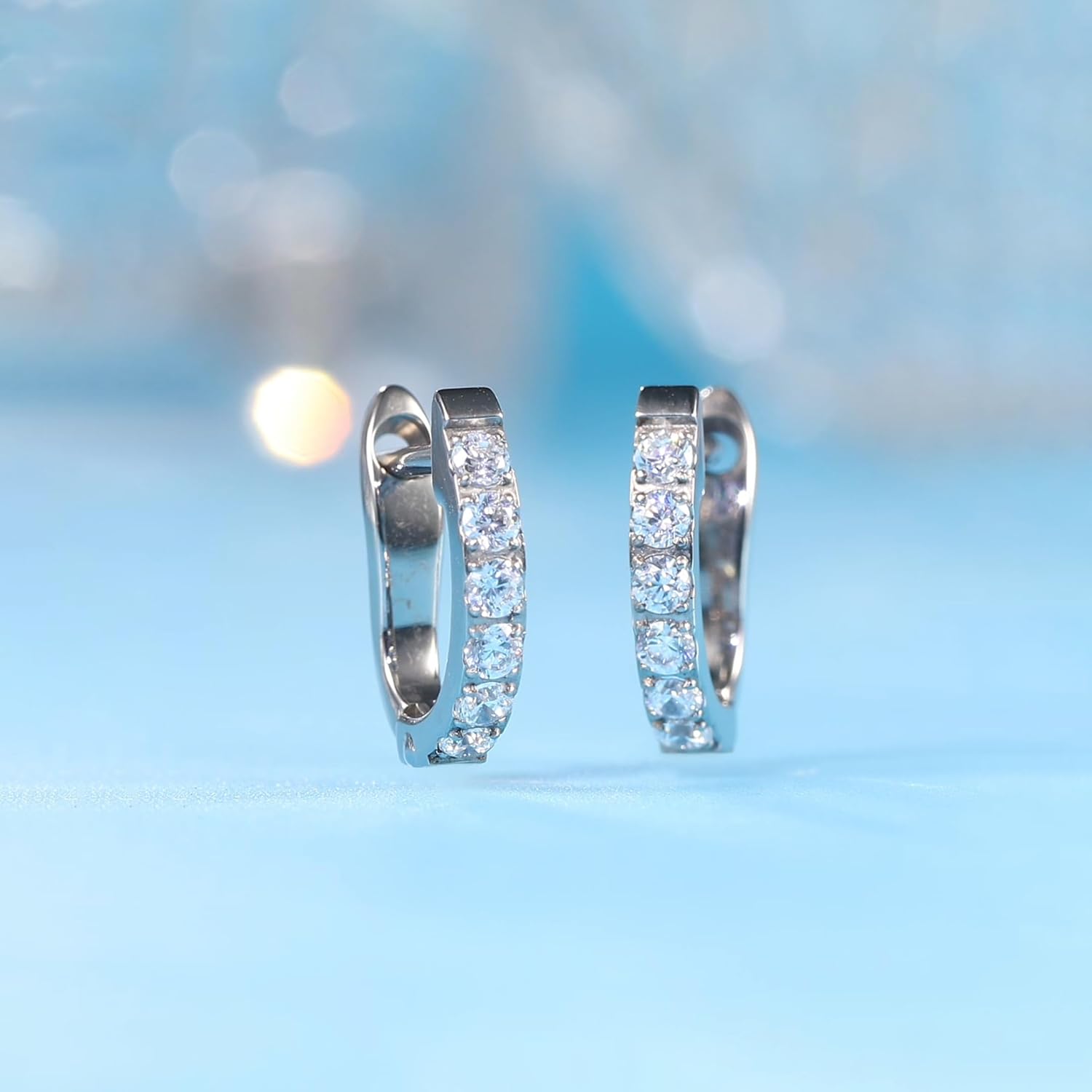 Limerencia Hypoallergenic Pure Titanium Huggie Hoop Earrings, F136 Implant Grade Titanium Small U-Shaped Cuff Earrings Lightweight for Women Sensitive Ears - Image 4