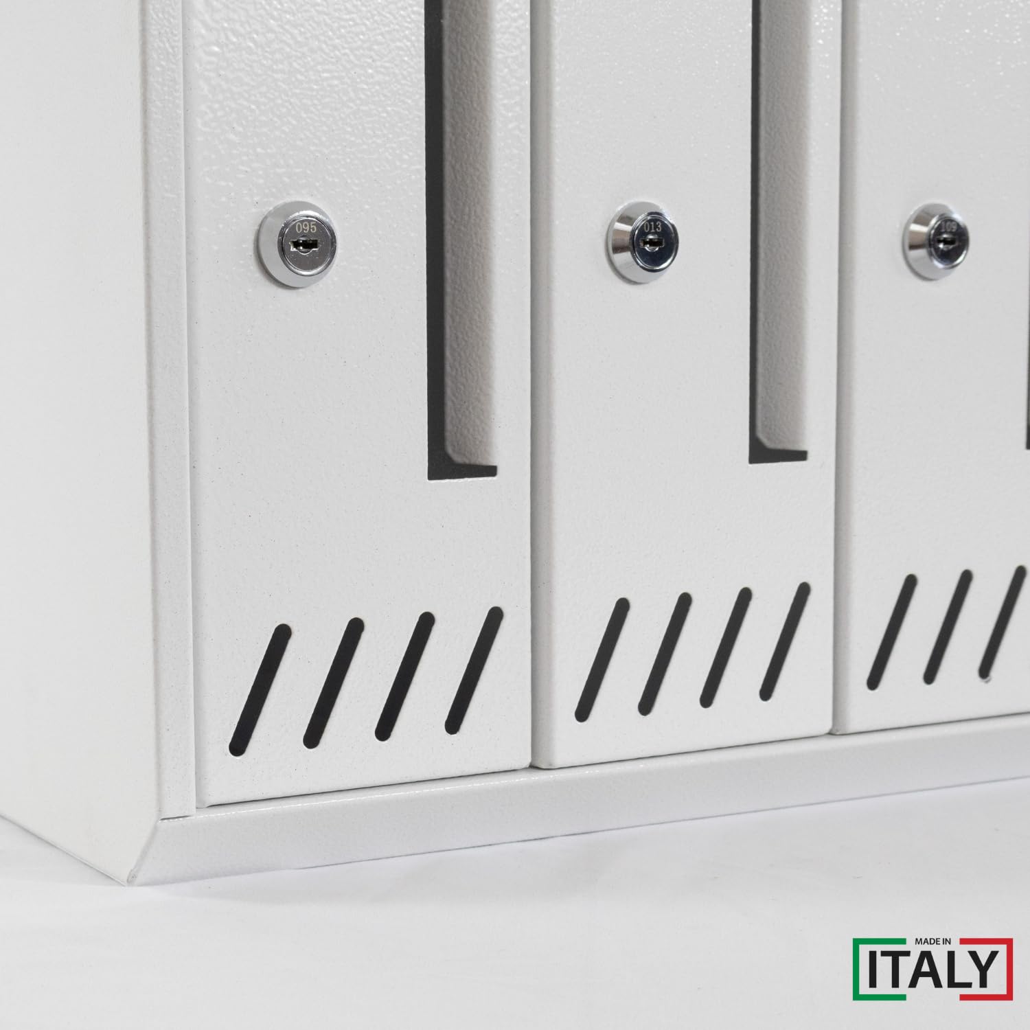 MOHOME Cassetta Postale Esterno Condominiale Made in Italy Bianca 4 Scompartimenti Componibile Modulare 41 x 19 x 31,5 cm Apertura Frontale Interno Doppia Chiave di Sicurezza Casa Ufficio