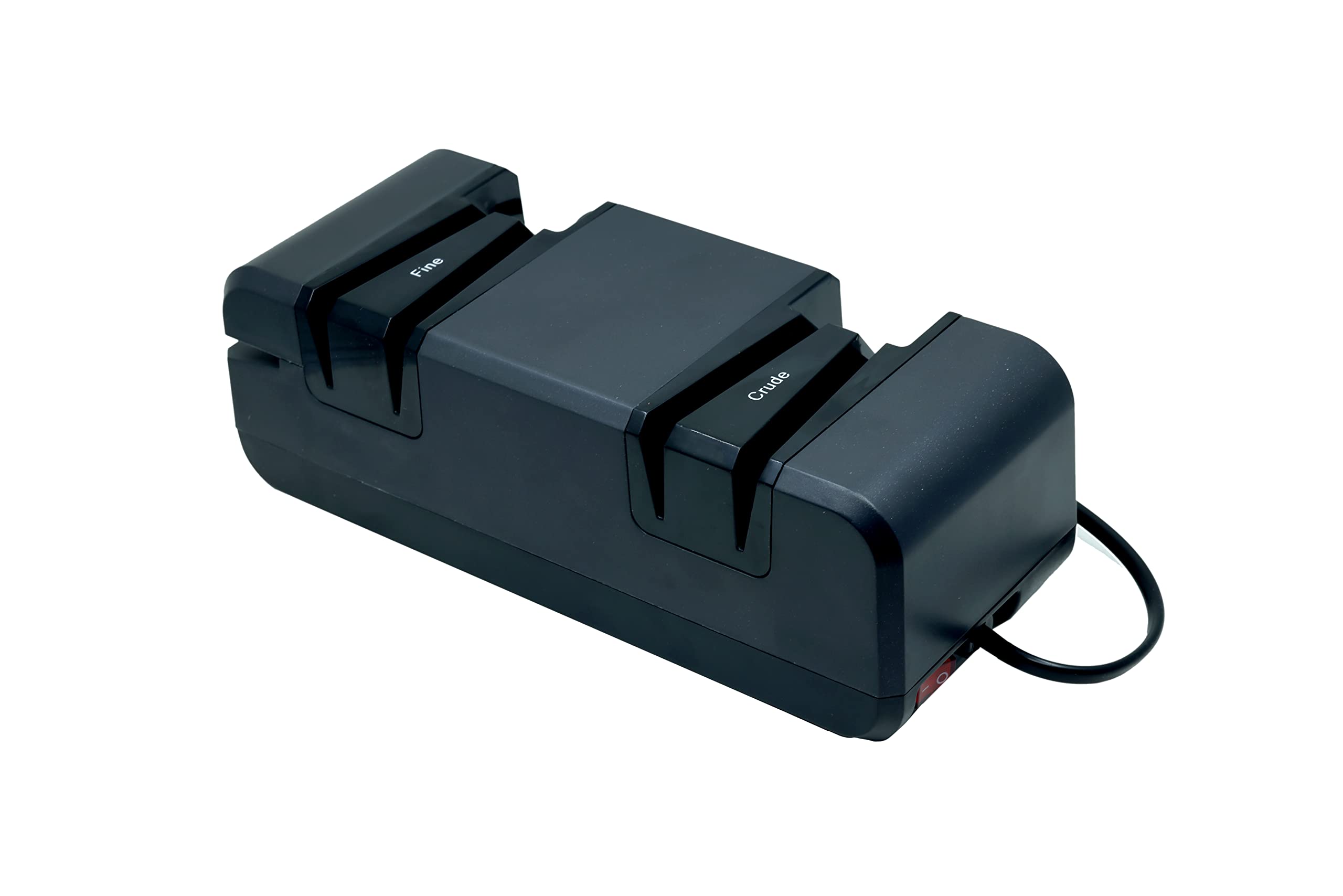 Electric Sharpener Knife Fine and Coarse Sharpening and Polishing Kitchen Knives with Easy Electric Sharpening for Straight Knives, Ideal for Home Use and Best Choice for Chefs Silver and black