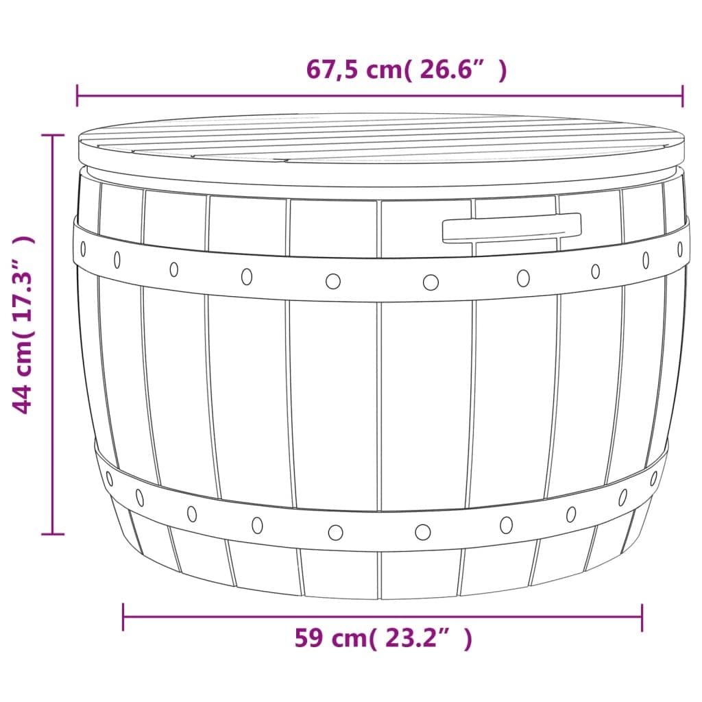 vidaXL 3-in-1 Gartenbox Schwarz Polypropylen