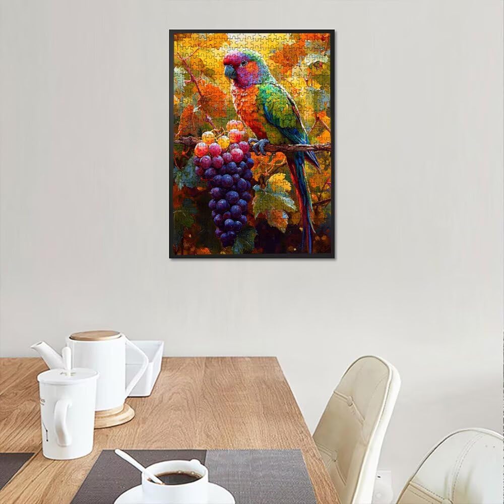 Puzzle 2000 sztuk, papuga winogronowa dla dorosłych 2000, drewniane puzzle, klasyczne gry edukacyjne, niemożliwe wyzwanie, rodzina gier, kreatywny prezent DX0YL1-758
