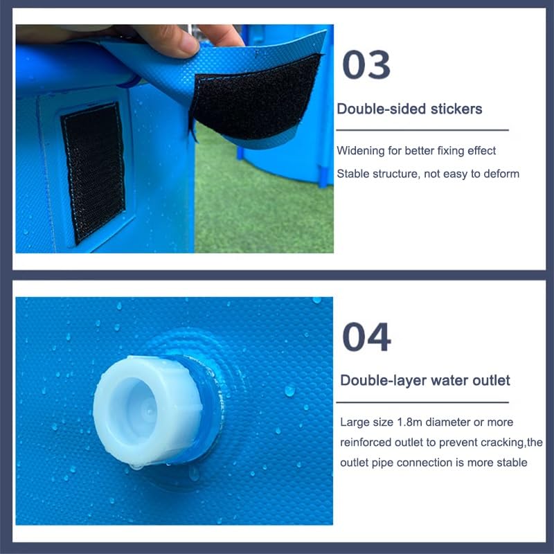 Réservoir d'eau circulaire hors sol en PVC pour l'irrigation du jardin