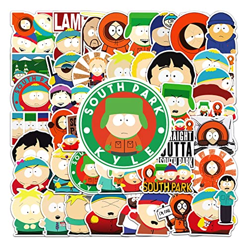 South Park,50 pegatinas de vinilo con dibujos animados para portátil, botella de agua, bicicleta, scrapbook, monopatín, guitarra, equipaje, coche, moto, regalo para niños, adolescentes y adultos