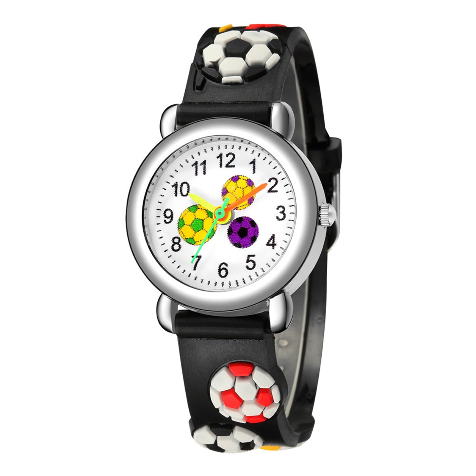 Hemobllo Kids Watches- Children Wrist Watch 3D Cartoon Childrens Watches Easy-to-Read Numbers and Pointers Football Kids Watch Gifts for Boys Girls Children, Black, Medium, strap (B08PT7JK7G) Amazon Price History, Amazon Price Tracker