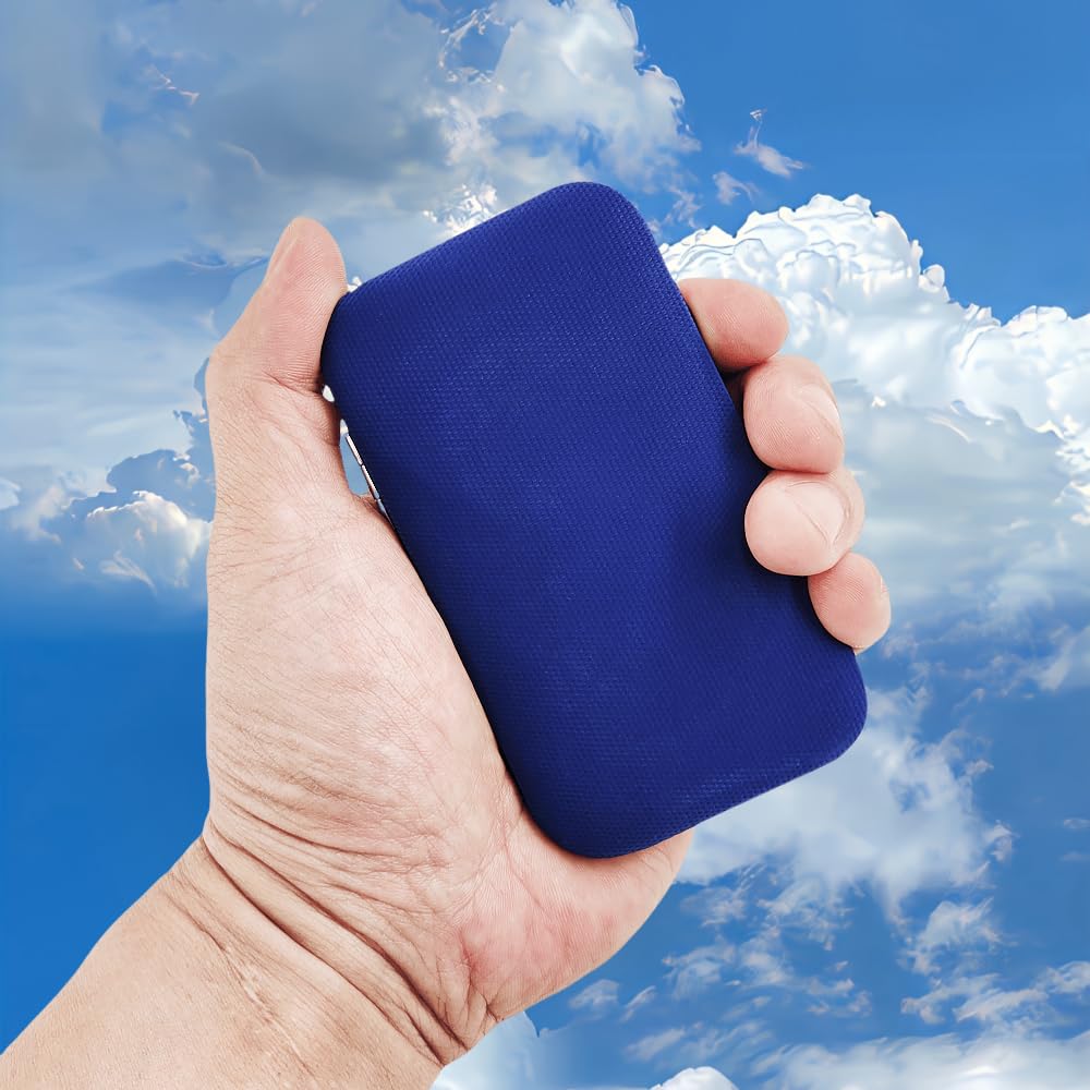 QURIPE Juego de manicura de 7 piezas, kit de cortaúñas, kit de manicura de acero inoxidable, herramientas de corte de uñas, kit portátil de aseo de viaje, el mejor regalo con estuche de lujo (azul)