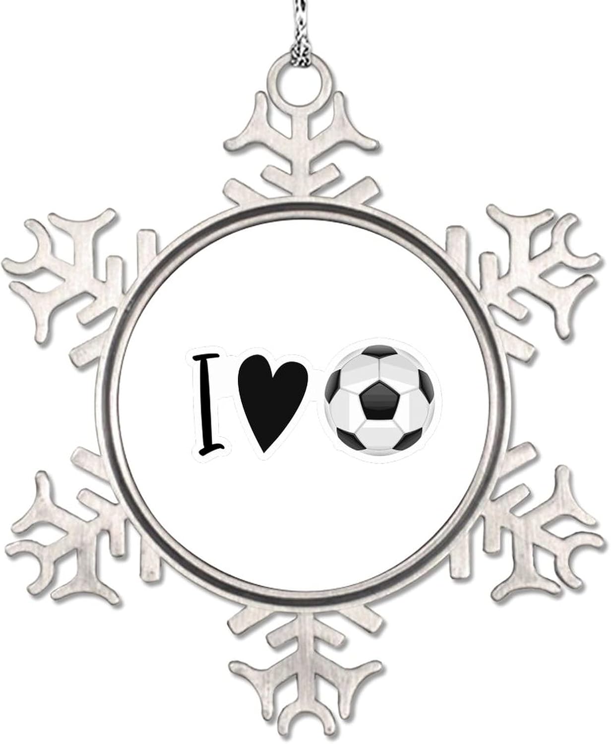 I Love Baseball Christmas Ornaments 2023 Snowflake Ornament Funny Sport Ball Christmas Tree Ornaments Novelty Metal Gift Xmas Tree Pendant Winter Holiday New Year Party Decor 3 Inch