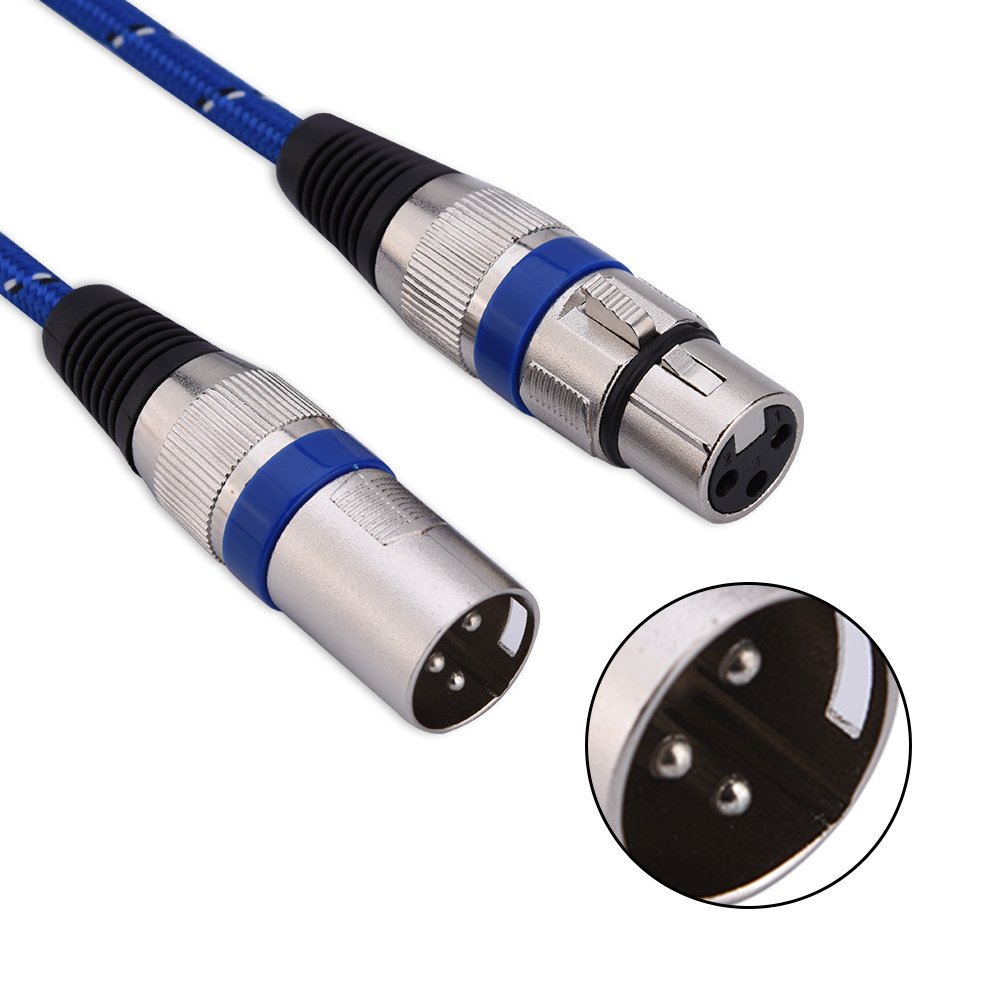 Zerone Cables XLR macho a hembra, micro Cable mini XLR Cable de audio de 3 pines Cable XLR balanceado/parche de micr¨®fono para amplificadores Micr¨®fonos Mezclador[20m]