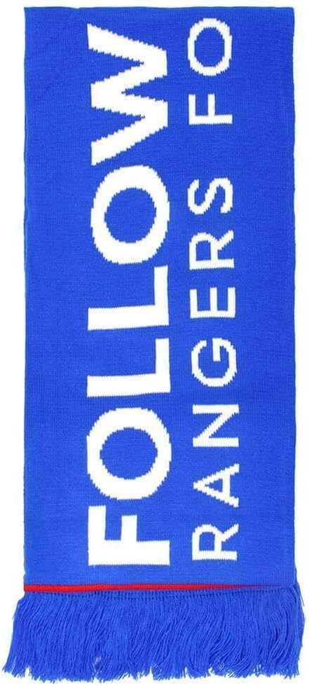 Official GLASGOW RANGERS home style follow follow scarf very rare design