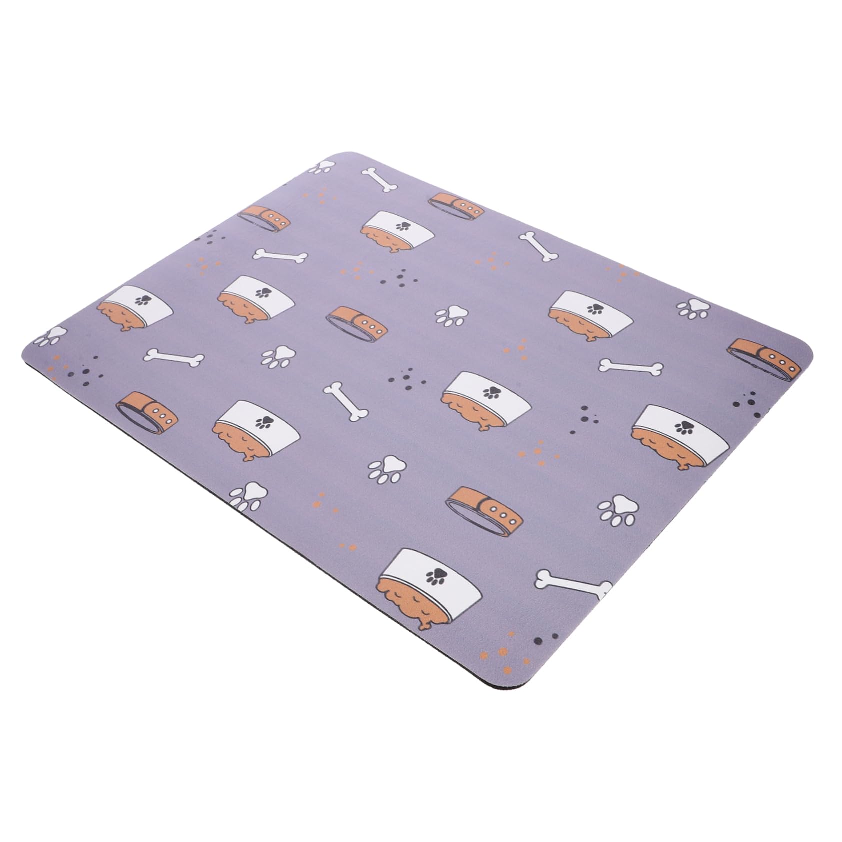 Supvox 5stücke rutschfeste Futtermatte Für Haustiere Absorbierende Und wasserdichte Napfunterlage Für Hunde Und Katzen Großes Design Für Mehrere Tiere Grauton Mit Knochenmotiv