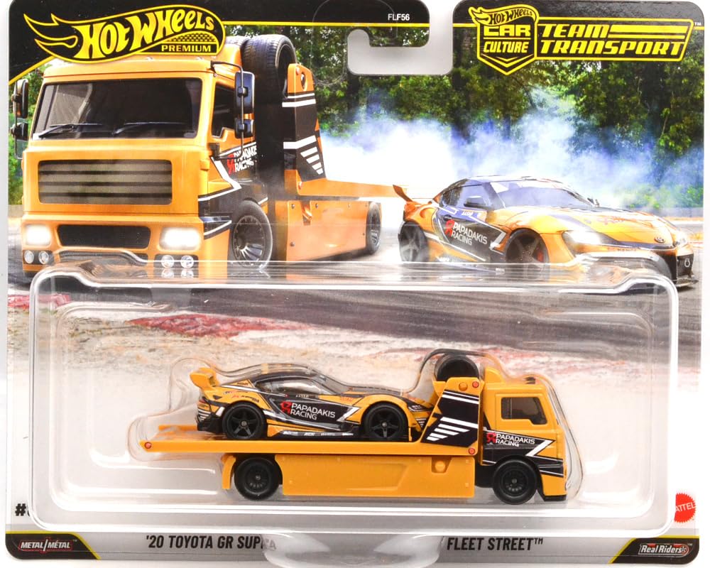 HOT WHEELS 1:64 CAR CULTURE TEAM TRANSPORT - '20 TOYOTA GR SUPRA & FLEET STREET Hot Wheels 1:64 Scale Car Culture Team Transport "'20 Toyota GR Supra & Fleet Street" FLF56-957J-02 [Parallel Import