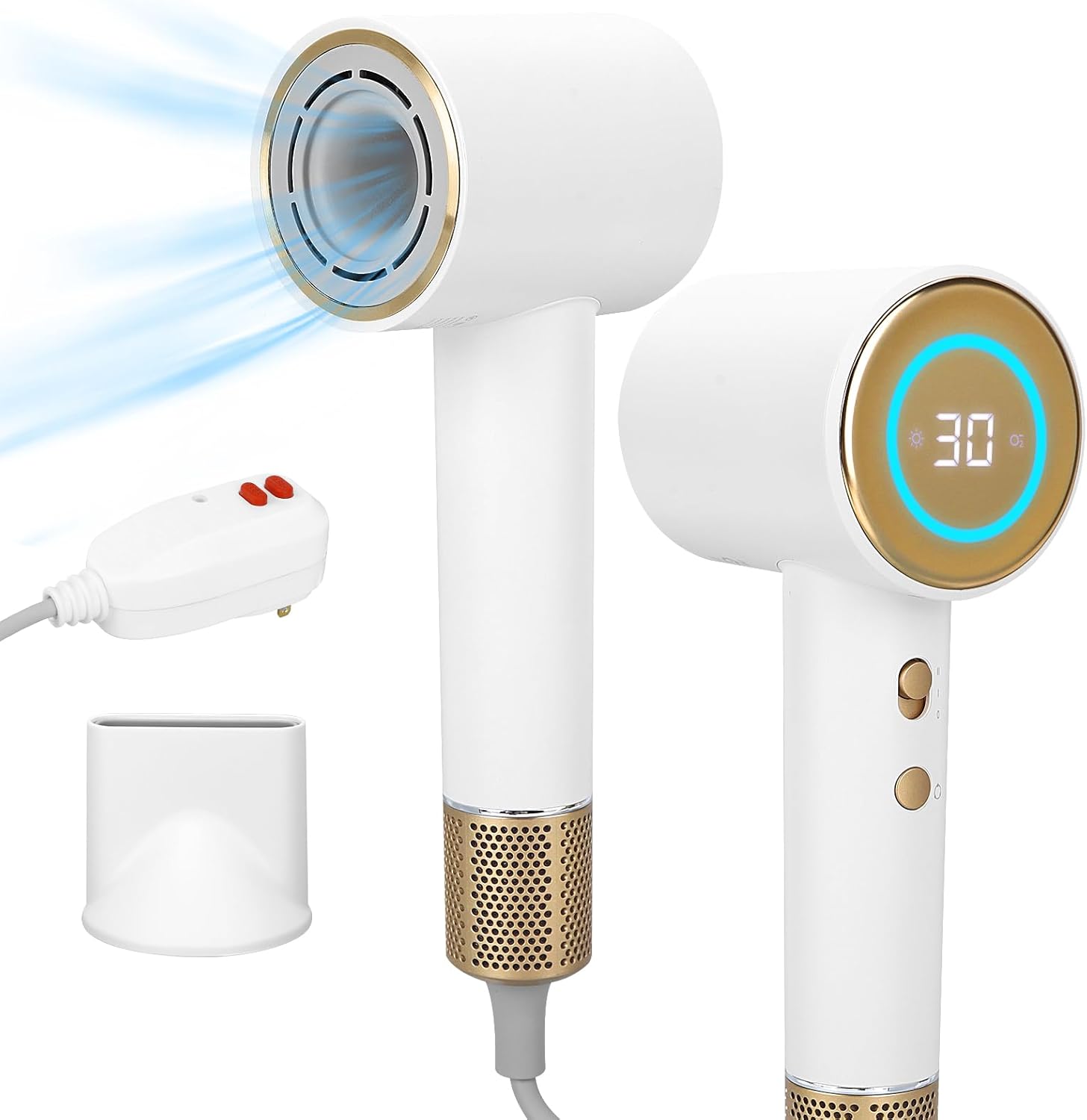 Hair Dryer,110000 RPM Excessive-Velocity Brushless Motor,GFCI Security Plug-for …