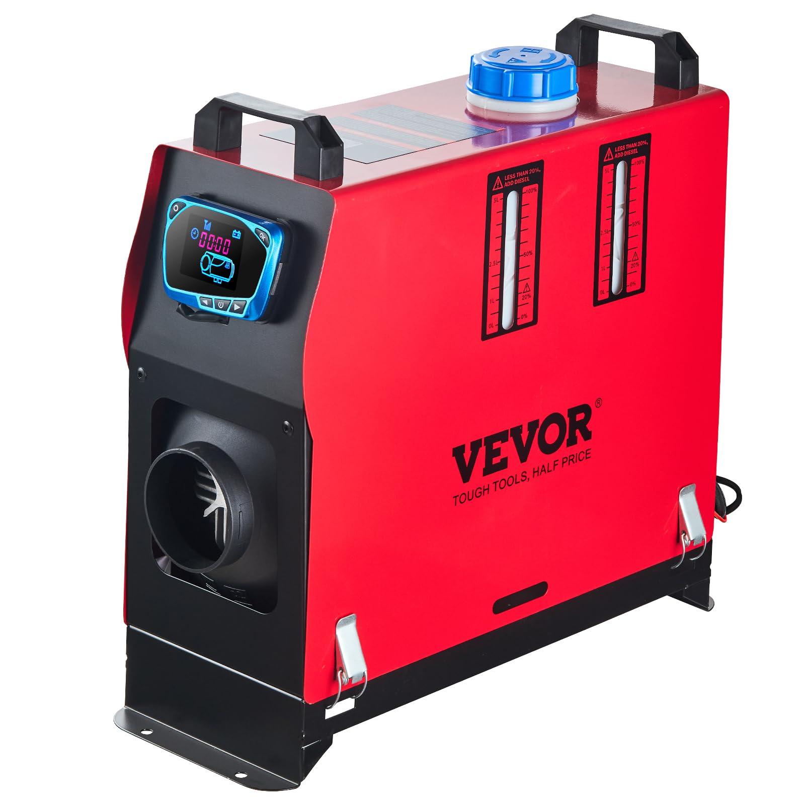 VEVOR Riscaldatore d’aria Diesel 12V 8KW Riscaldamento Autonomo Uscita Aria LCD Blu