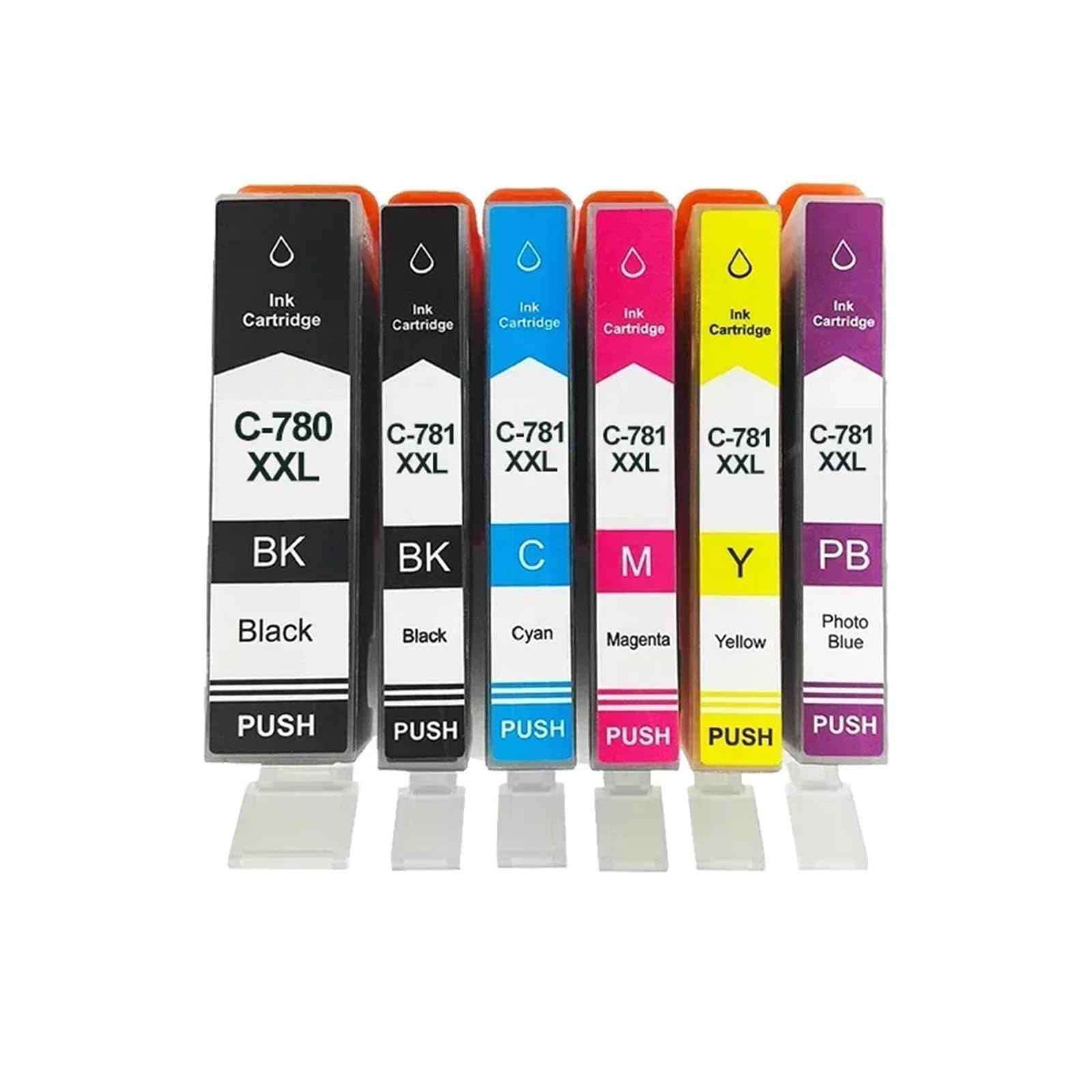 Cartuchos de Tinta PGI-780XL CLI-781XL compatibles con Canon TR8570 TS9170 | TS8170 TS707 TS8370 TS6370 TS9570, Capacidad XL, Suministro de tinta, Consumibles de impresora(6C 1Set)