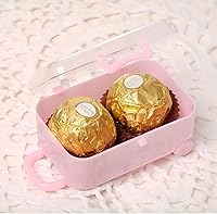 Vista 5 de 4 cajas de plástico para maletas de viaje para decoración de bodas, caja de almacenamiento de equipaje, mini equipaje, caja de regalo de maleta