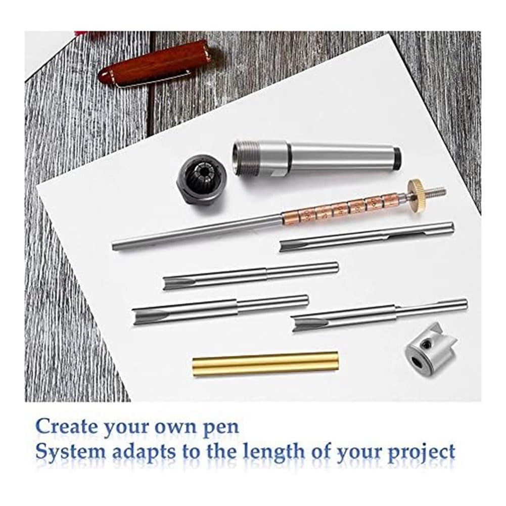 Kit de fabricación de bolígrafos, eje de bolígrafo y soporte para bolígrafo, mandril de giro de madera para hacer bolígrafos, torno de carpintería, piezas de repuesto accesorios B