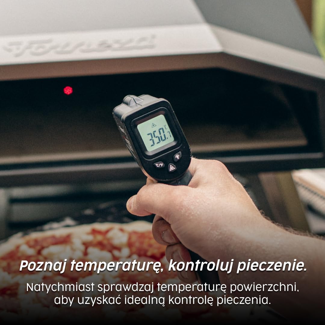 Termometr na podczerwień Forneza I Miernik temperatury Cyfrowy do 550°C (1022°F) I Łatwa obsługa Laserowy termometr na podczerwień na podczerwień, bezdotykowy do gotowania, pizzy, piekarnika, smażenia