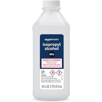 Amazon Basics 99% Isopropyl Alcohol For Technical Use,16 Fluid Ounces, 1-Pack (Previously Solimo)