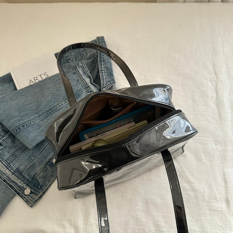 Large Letters Print Handbags Hobo Bags Shoulder Bags Clear Plastic PVC Tote Bag for Women4