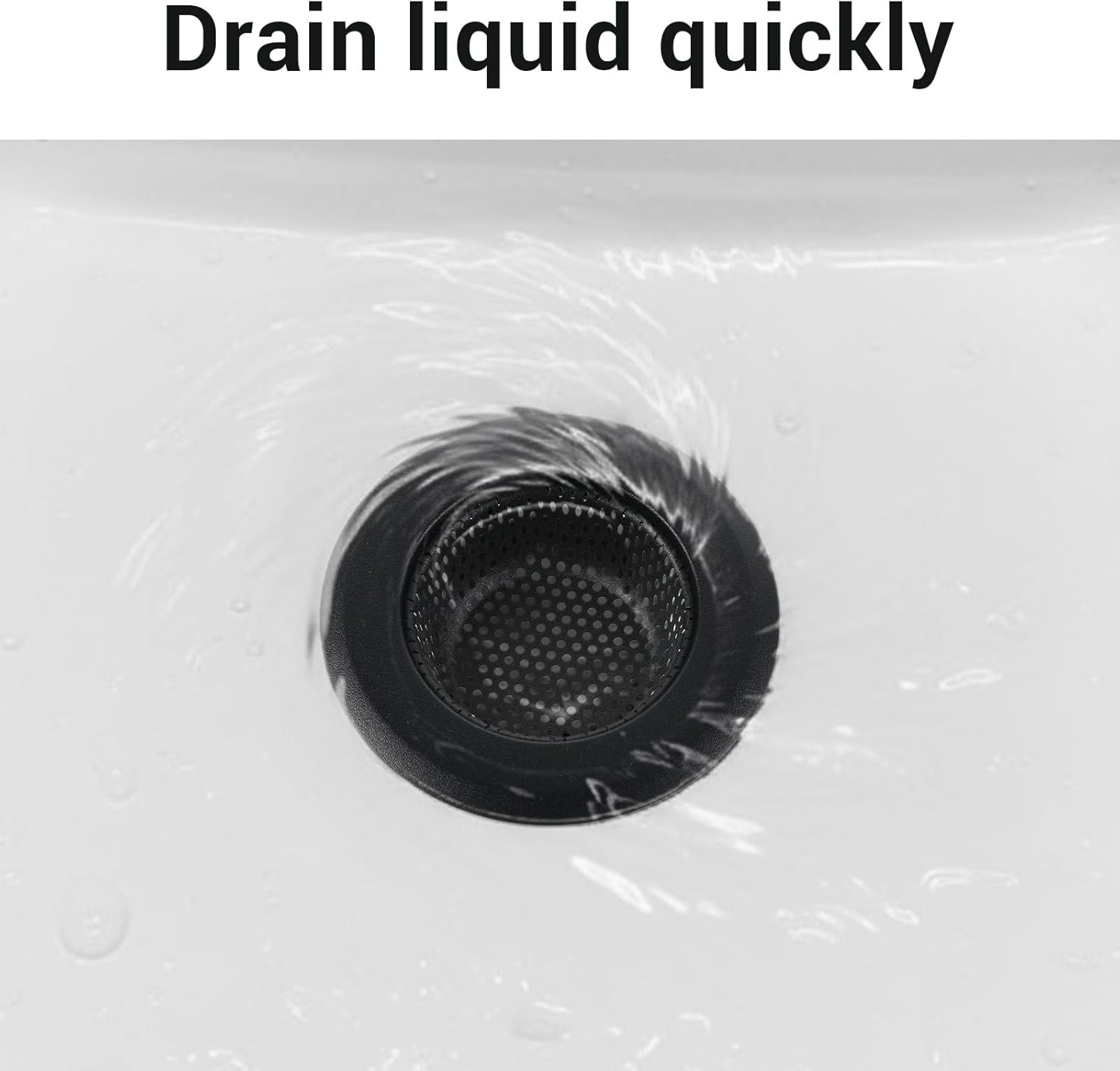 2 PCS Kitchen Sink Strainer Basket, Sink Drain Strainer Large Wide Rim 4.5 Inch Diameter Drainstrainer Basket, Anti Clogging BlackSink Strainers for Most Kitchen Sinks
