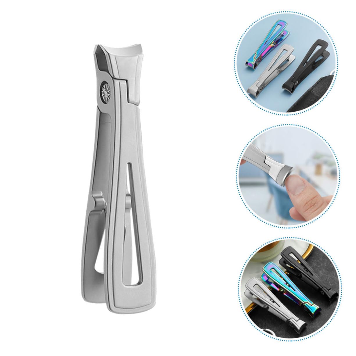Healeved 4pièces Pince à Acier Inoxydable Outil De Manucure Ergonomique Pour Épais Et Durs Pour Usage Domestique Et Salon