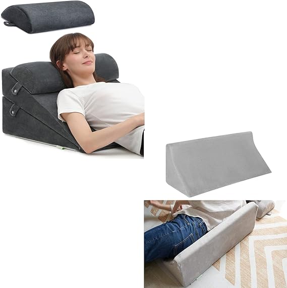 Pack of OasisSpace Wedge Pillows for After Surgery and Bed