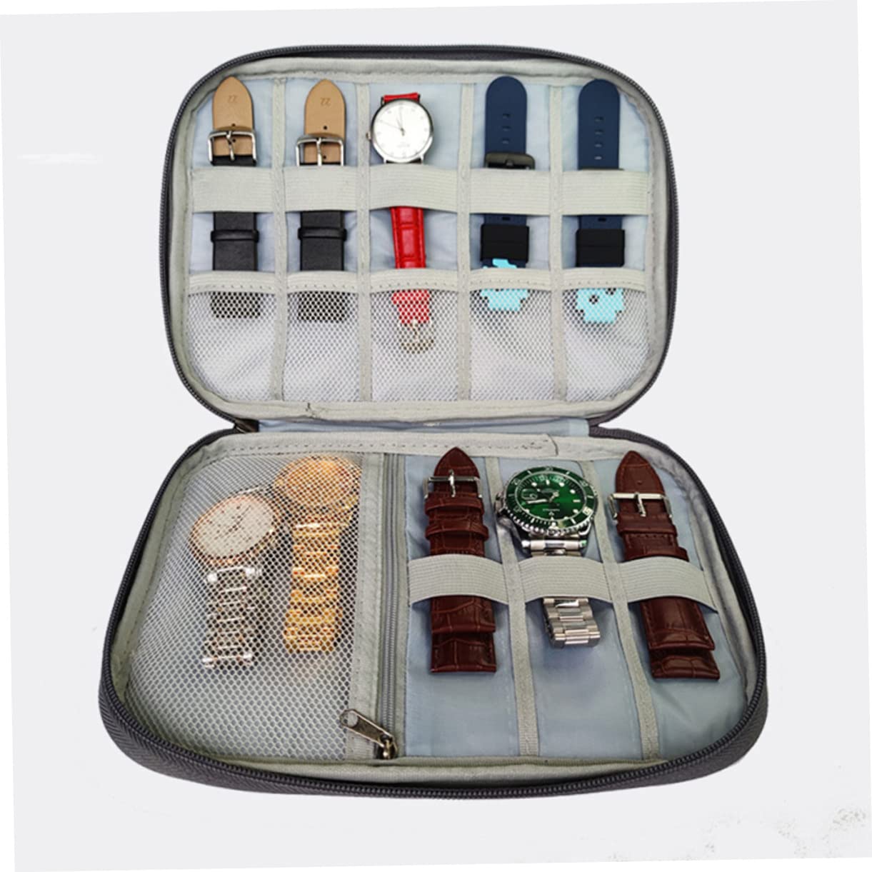WRITWAA Watch Storage Case Elegant Jewelry Box with Compartments Decorative Display for Men and Women Durable Watch Organizer for Home Use and Gifting