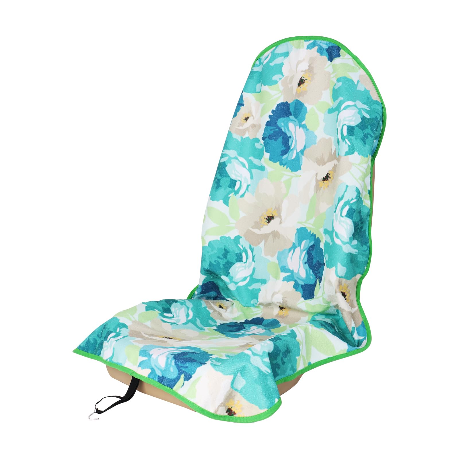 nbnhxnff Car Seat Cover (Cyan Flower, 1pcs Front Seat)