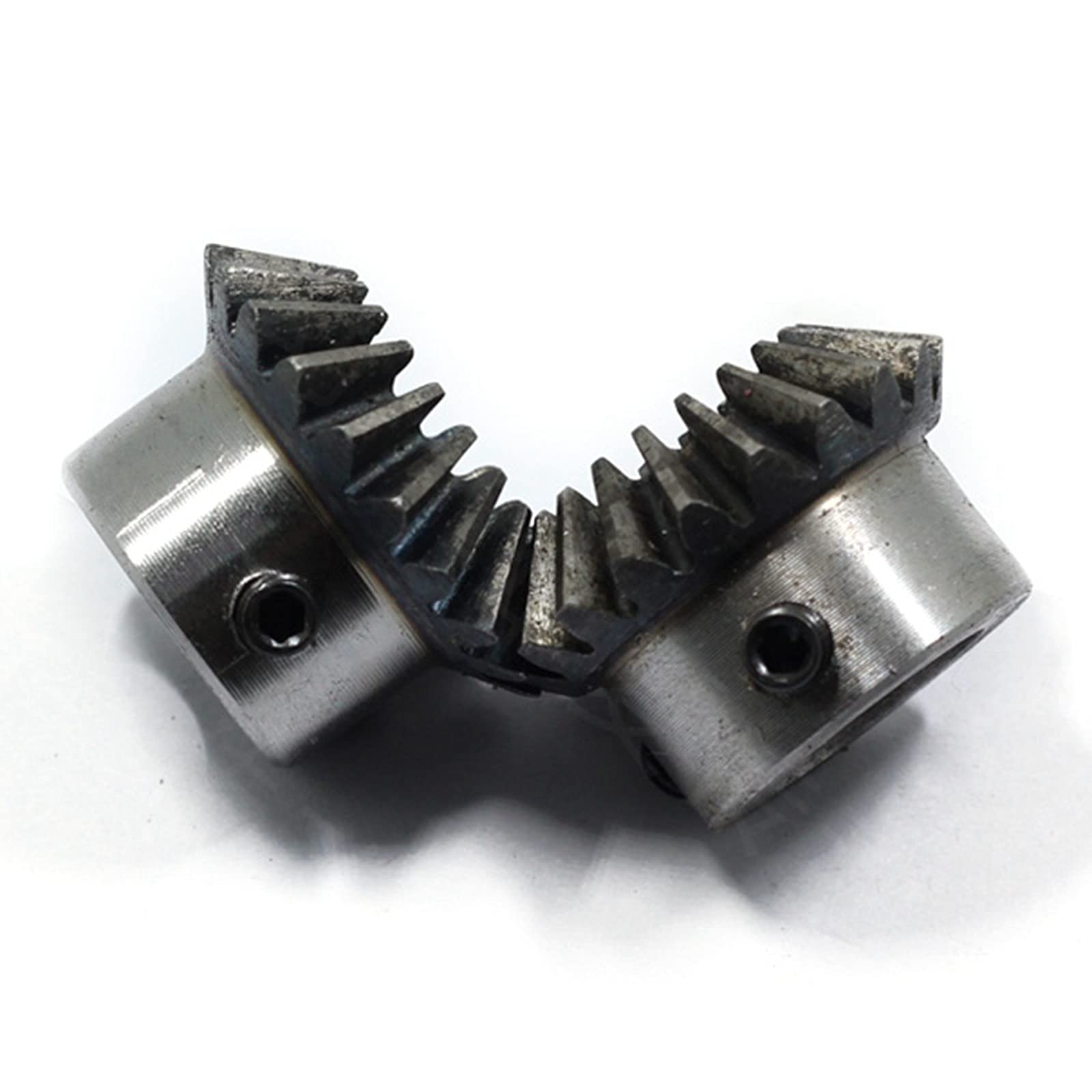 2 Pcs Kegelrad 2 Modulus 20 Zähne Innenlochdurchmesser 8-20mm Zahnrad 90 Grad Eingriffswinkel Stahl Gears Schraubloch M5