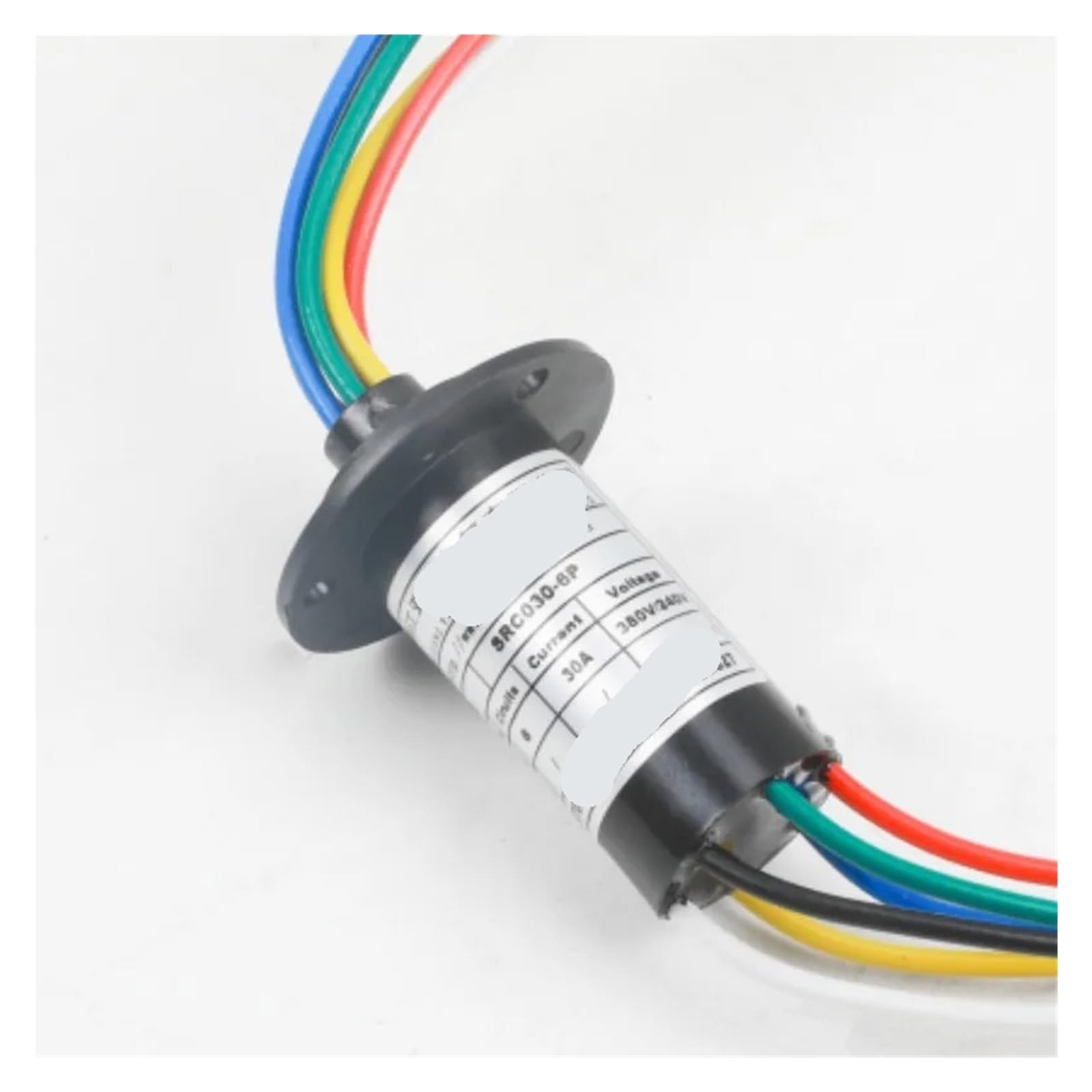 Connecteur rotatif à bague collectrice de type capuchon, signal de transmission de puissance à courant élevé, 6 fils 30 A, diamètre extérieur 30 mm