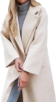 Amazon.com: LNKQA Women's Winter Pea Coat Notch Lapel Single
