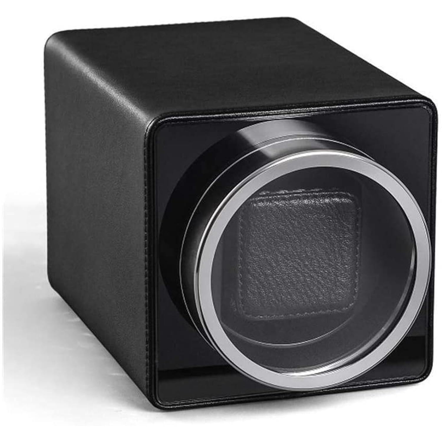 CGCSYZ Single Automatic Watch Winder, Wooden Storage Case with Quiet Motors, Antimagnetic, Dual Power Supply, 17.5×10.5×10.5CM
