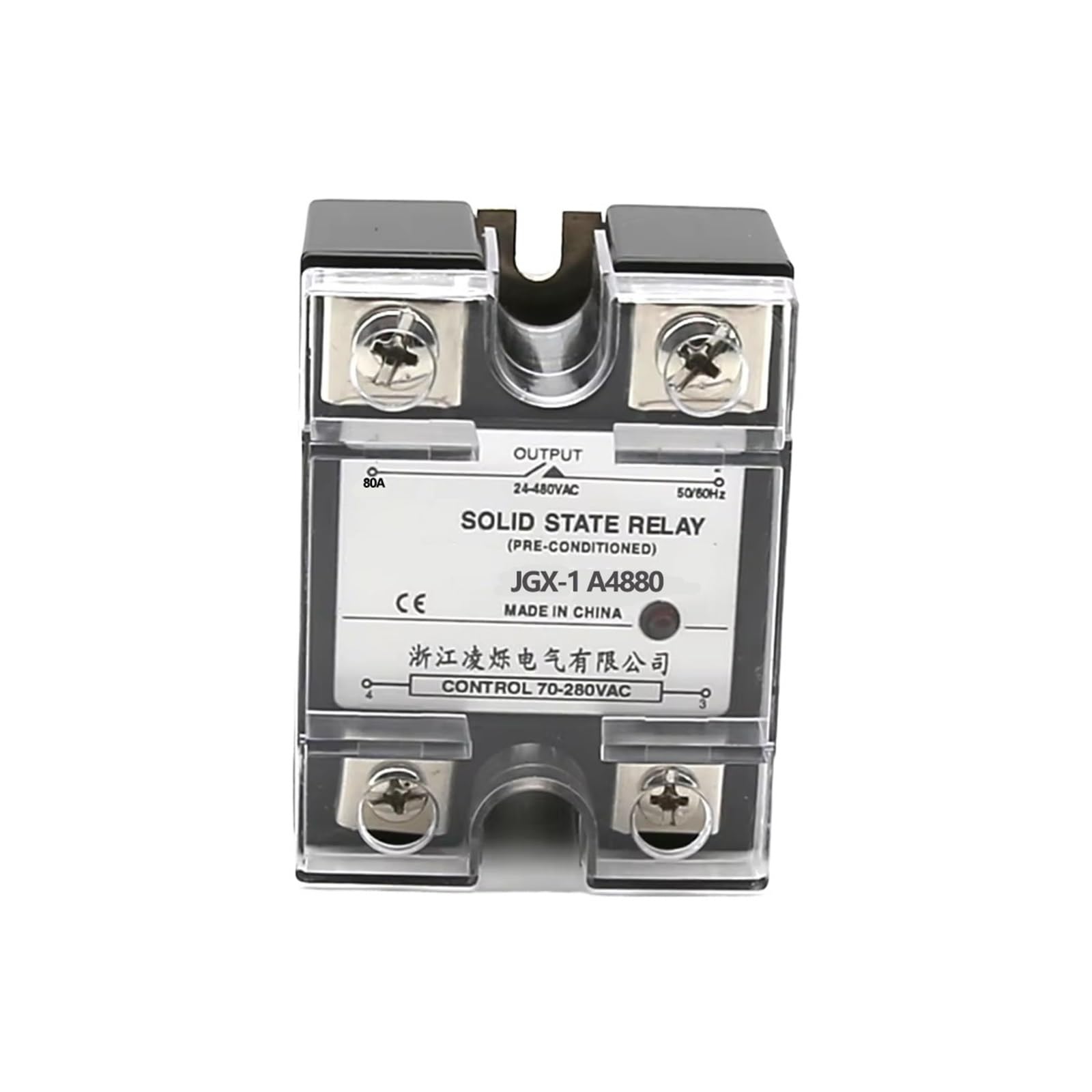 NWPNLXEA 1Pcs Single-Phase Solid State Relay SSR-10A/25A/40A/60A/80A/100A/120A AC Controlled AC Output 24-480VAC(80AA)